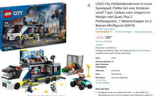 Lego Politielaboratorium in Truck voor €29,99 bij Amazon