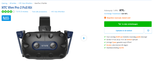 HTC Vive Pro 2 Full Kit vr-bril voor €879 bij Coolblue