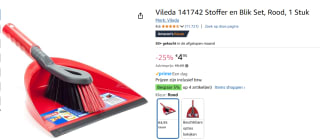 Stoffer & blik set van Vileda voor €4,95 bij Amazon