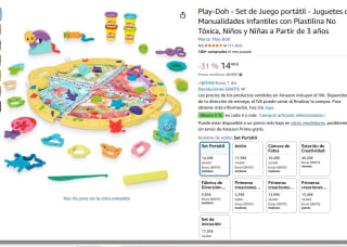 Play-Doh Set de Juego Portátil por 14,49€.