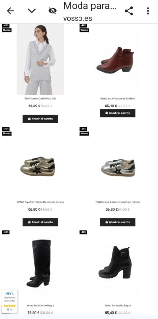 Segundas Rebajas en Vosso con hasta -50% de Descuento.