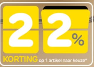 22% korting op 1 artikel naar keuze met Praxis Plus