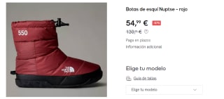Botas The North Face Après Nuptse para mujer por 54.99€