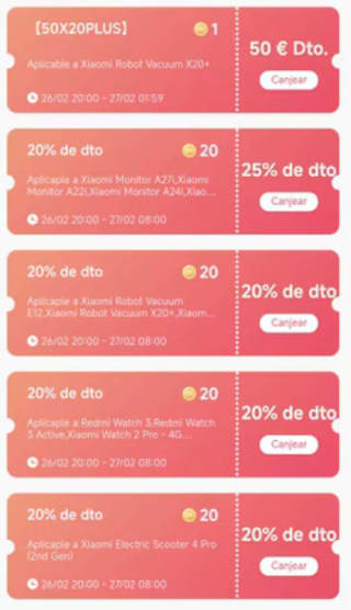 Cupón hasta 20% Descuento en tienda oficial Xiaomi
