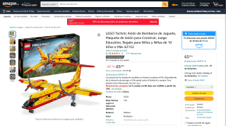 LEGO Technic Avión de Bomberos 42152 por 65,99€