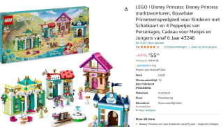 LEGO 43246 Disney Princess Marktavonturen voor €55,99 bij Amazon