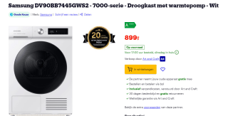 Samsung Droogkast Warmtepomp voor €899 bij Bol