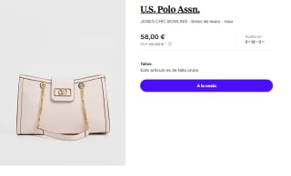 Bolso de mano U.S. Polo Assn. JONES CHIC BOWLING por 58€
