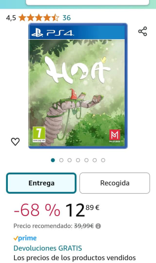 Hoa PlayStation 4 por 12,89€.