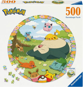 Ronde puzzel Pokémon 500 stukjes voor €10,67 bij Bol