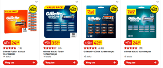 Alle Gilette scheermesjes bigpacks met hoge korting + een gratis Eredivisie Kookmagazine bij Kruidvat