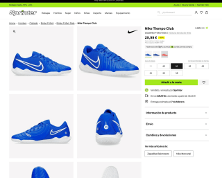 Zapatillas NIKE Tiempo Club Fútbol Sala por 29,99€