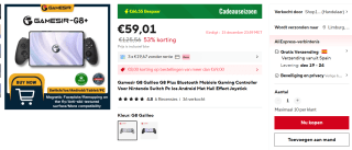 GameSir G8 Plus Bluetooth mobiele game controller voor €56,01 bij Aliexpress