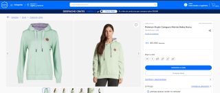 Polerón Haka Honu Canguro Menta para mujer por $15.990
