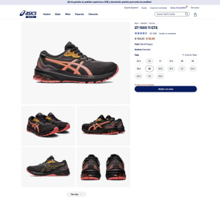 Zapatillas Asics GT-1000 11 GTX Mujer por 52€