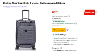 Kipling New Youri Spin handbagage voor €83,76 bij Bol