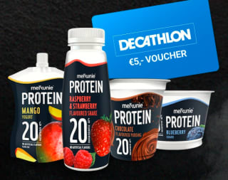 €5 Decathlon voucher bij aankoop van Melkunie PROTEIN producten