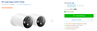TP-Link Tapo C425 2-pack beveiligingscamera's voor €249