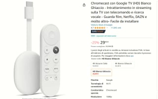 Google Chromecast met Google TV - HD - Wit voor €29,90 bij Amazon