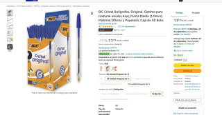 50 unidades boligrafos BIC azul a tan solo 11,22€