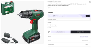 Bosch Profesional atornillador a batería EasyDrill 18V-40, 1 batería de 2,0 Ah, sistema de 18 V, en maletín de transporte por 69.99€