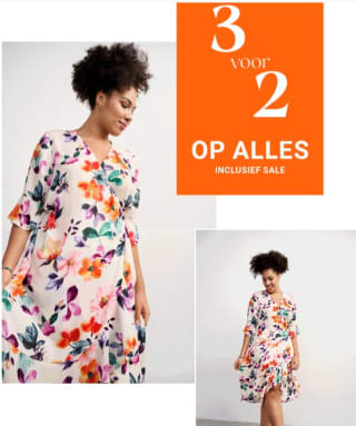 3 halen 2 betalen op alles (ook sale!) bij Zizzi