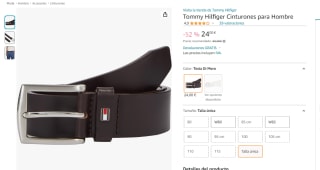Cinturón Tommy Hilfiger de cuero por 24€