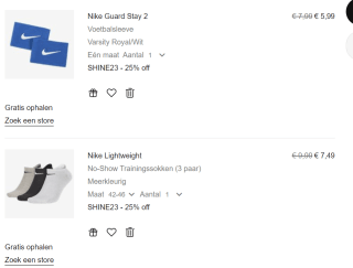 25% EXTRA korting op alles, dus ook sale ( Items vanaf €5,99! )