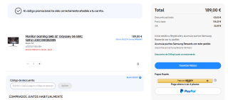 Monitor Gaming Samsung LS32CG510EUXEN QHD 32" Odyssey G5 G51C 165hz por 189€