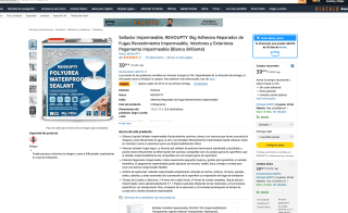 Sellador Impermeable REHOUPTY 3kg Adhesivo Reparador de Fugas Revestimiento Impermeable Interiores y Exteriores-CR por 19,99€