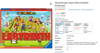 Ravensburger Super Mario Doolhof voor €22,09 bij Amazon