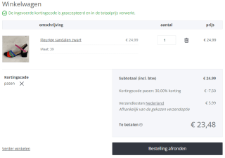 30% korting bij Goedkopeschoenen