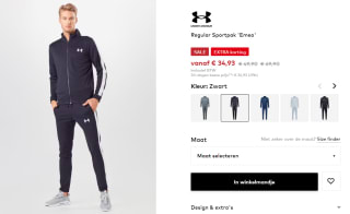 Trainingspak Under Armour emea voor €34,93 bij About You
