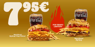 Burger King Menú Brutal Big Bang o Big Bang Crispy Chicken por 7,95€