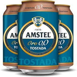 Amstel Oro 0,0 Cerveza Tostada Sin alcohol Pack Lata, 24 x 33cl por 12,94