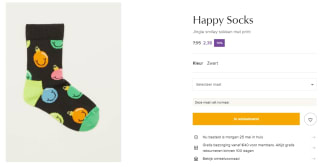 Happy Socks Jingle smiley voor baby voor €2,38 bij de Bijenkorf