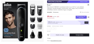 Afeitadora Braun MGK5440 Series 5, Recortadora 10 En 1, Afeita y Rasura, Wet&Dry por 17.64€