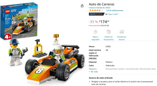 Lego City Auto de Carreras a $174 en Amazon