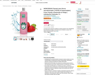 Champú MENFORSAN para Perros con acondicionador 1 Litro por solo 6,64€