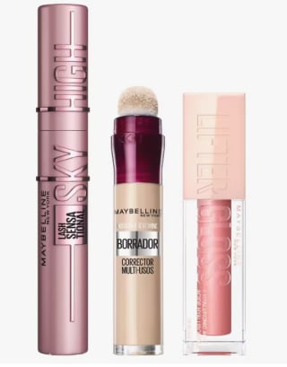 Maybelline New York Pack Rutina máscara pestañas, borrador correcto y labial por 15,03€ (cuenta nueva por 9€)