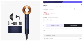 Hasta 20% + 10% EXTRA + 30€ descuento descuento en marca Dyson preciazos