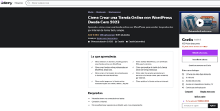 Cómo Crear una tienda online con WordPress Desde Cero 2023 Gratis con Udemy