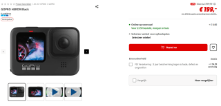 GoPro HERO9 actioncam voor €199 bij Mediamarkt
