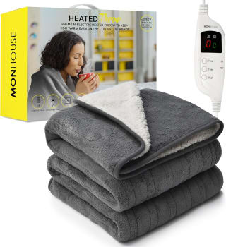 Manta Eléctrica Controlador Digital Temporizador de hasta 9 Horas, 9 Configuraciones de Calor por 27,99€