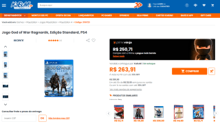 Jogo: God of War Ragnarök para PS4 - R$ 263,91
