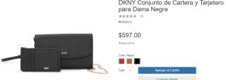 DKNY Cartera y Tarjetero Donna Karan por $597 en Costco