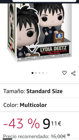 Funko Pop Movies Beetlejuice Lydia Deetz por 9,11€.