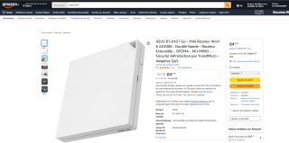 ASUS RT-AX57 Go - Mini Routeur Wi-FI 6 AX3000 - Double Bande à 84,51€