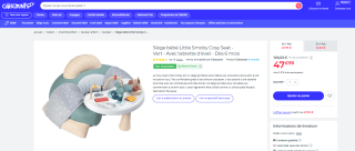 Siège bébé Little Smoby Cosy Seat Vert avec tablette d'éveil à 47,99€