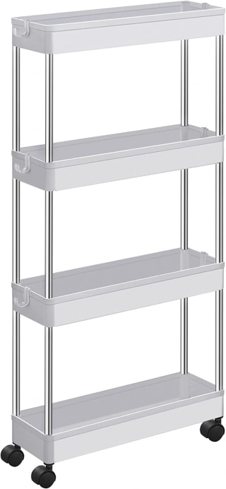 Badkamertrolley - Keukentrolley - Wit - 40 x 12.5 x 86 voor €19,24 bij Amazon